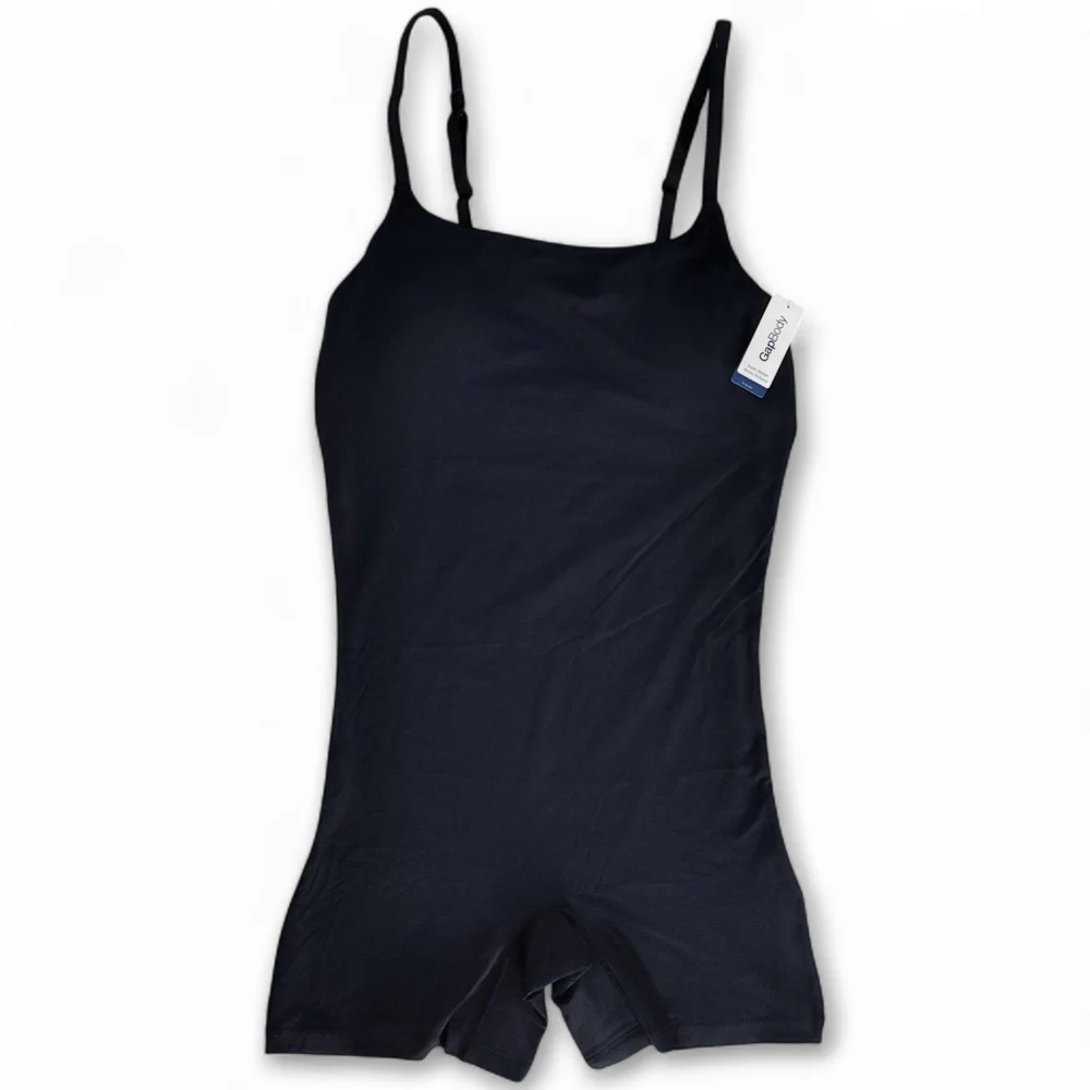GAP Body Black Super Stretch Shortie Bodysuit Women's Size XS - Picture 1 of 9